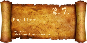 Mag Timon névjegykártya